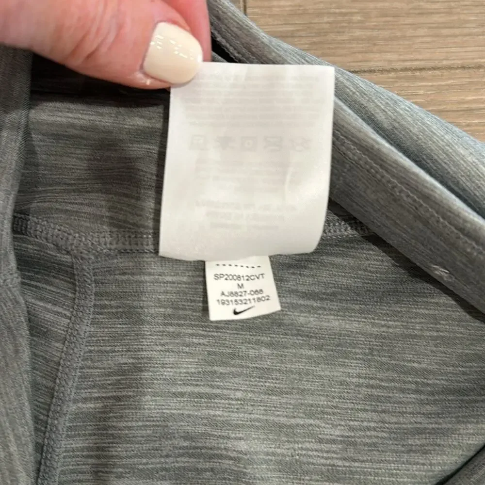 NIKE Heathered Gray‎ One Dri-Fit Workout Running Active Legging Bottoms Size M